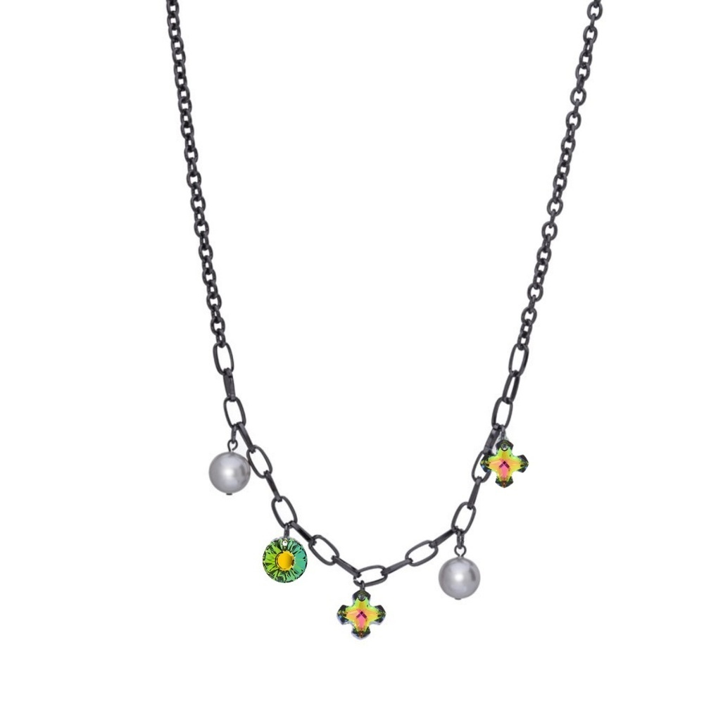 Runway Collection Necklace • Swarovski Crystals & Pearls • Made in Montréal • 30